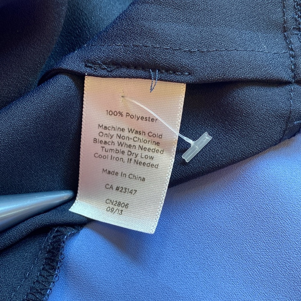 Euc - Talbots Button Down Roll Tab Block Color Tu… - image 8